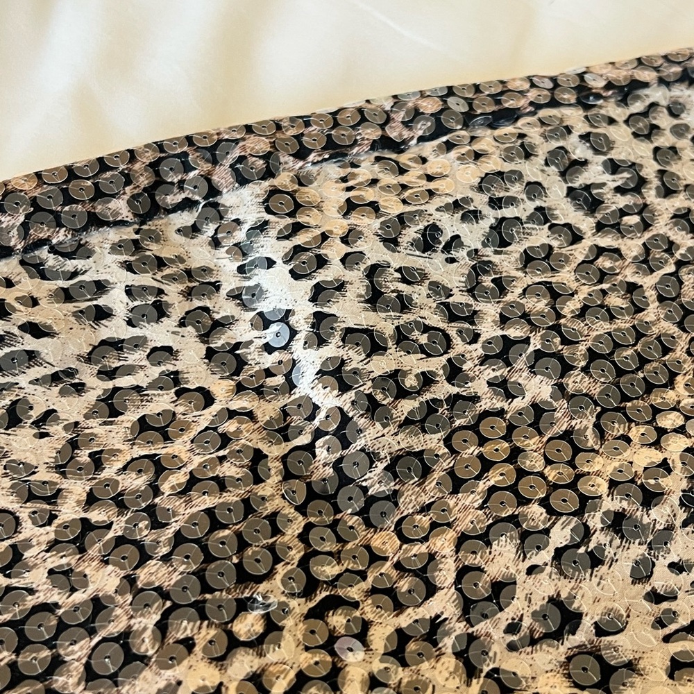 Boston Proper Leopard-Print Sequin Mini Skirt - image 5